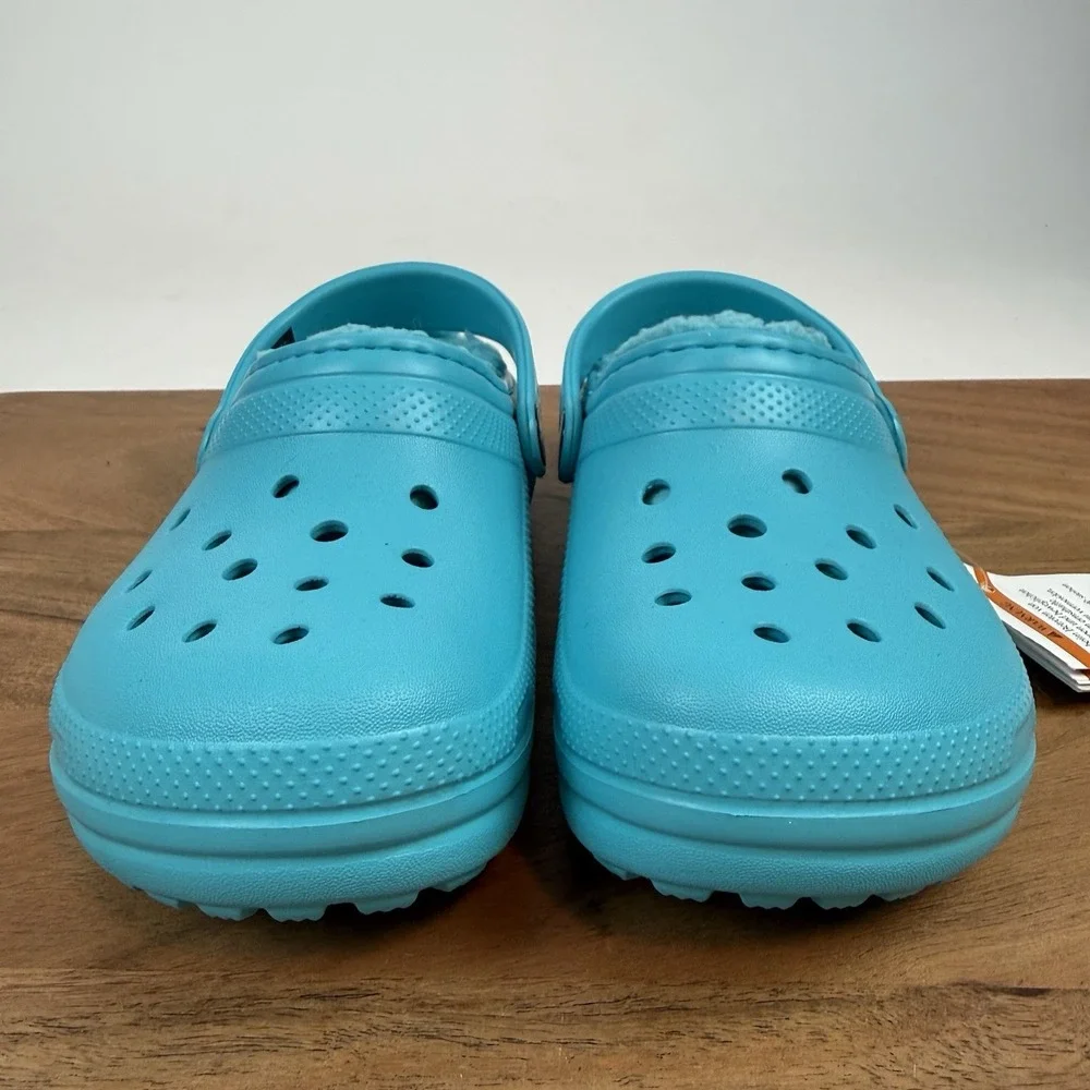 New Little Kids Crocs Classic Lined Fleece Aqua Clogs Shoes Sandals‎ Size 12 C